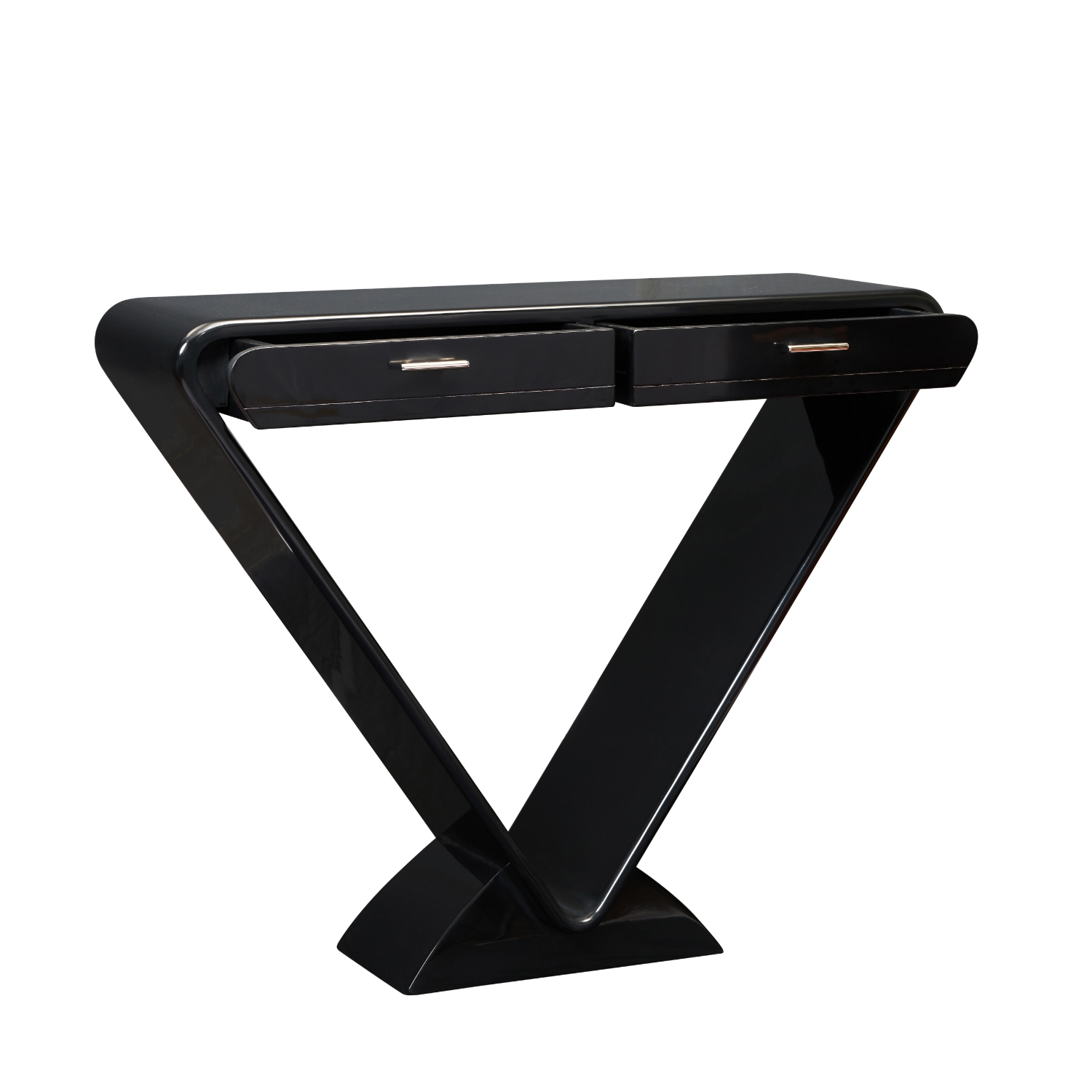 ICONE CONSOLE TABLE  2 DRAWERS - BLACK