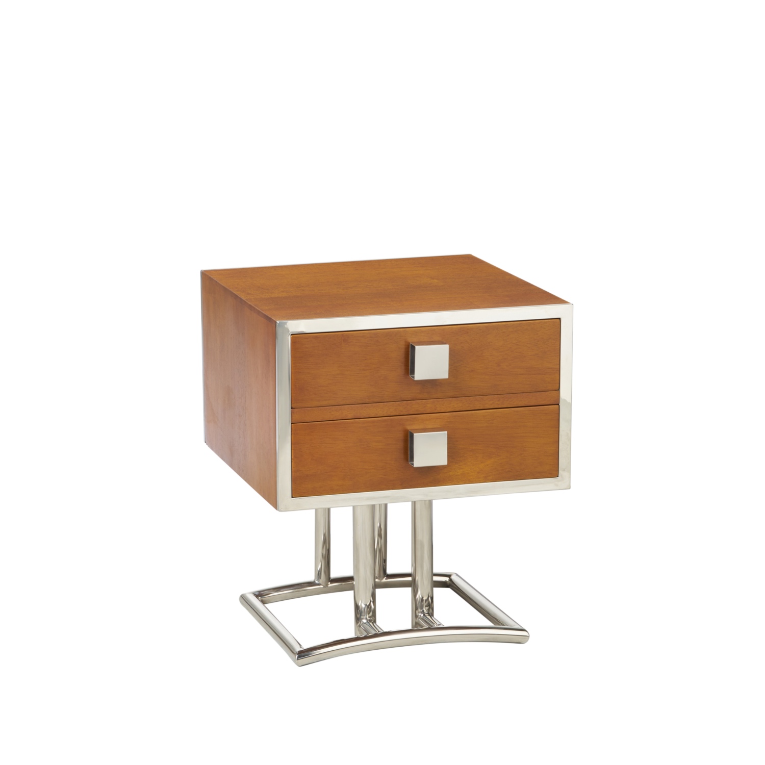 TIME SQUARE SIDE TABLE 2 DRAWERS